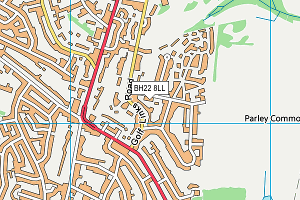 BH22 8LL map - OS VectorMap District (Ordnance Survey)