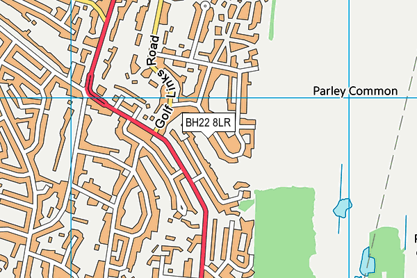BH22 8LR map - OS VectorMap District (Ordnance Survey)