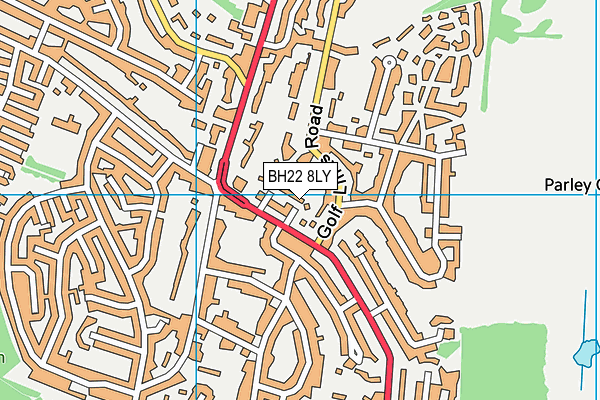 BH22 8LY map - OS VectorMap District (Ordnance Survey)