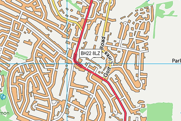 BH22 8LZ map - OS VectorMap District (Ordnance Survey)
