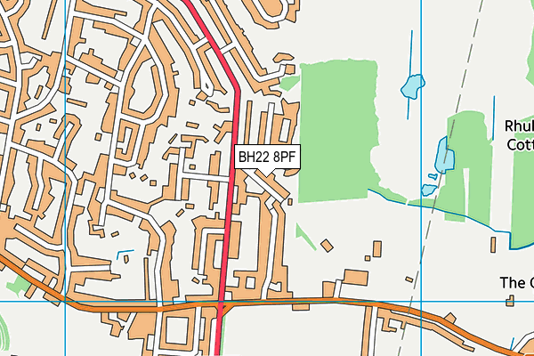 BH22 8PF map - OS VectorMap District (Ordnance Survey)