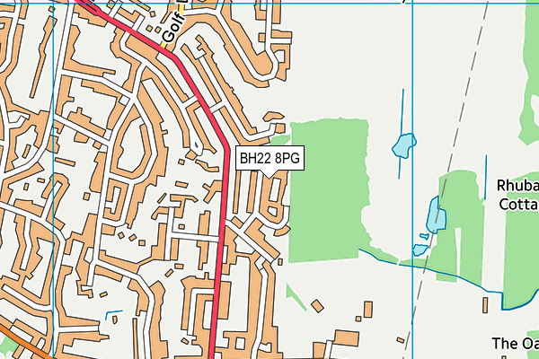 BH22 8PG map - OS VectorMap District (Ordnance Survey)