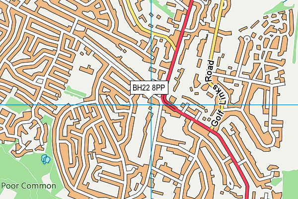 BH22 8PP map - OS VectorMap District (Ordnance Survey)