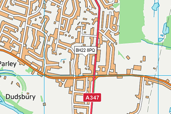 BH22 8PQ map - OS VectorMap District (Ordnance Survey)
