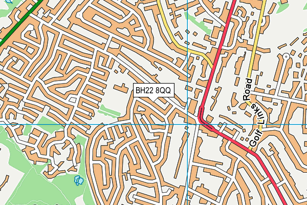 BH22 8QQ map - OS VectorMap District (Ordnance Survey)