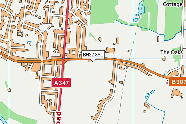 BH22 8SL map - OS VectorMap District (Ordnance Survey)