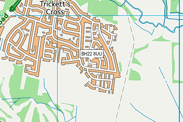BH22 8UU map - OS VectorMap District (Ordnance Survey)