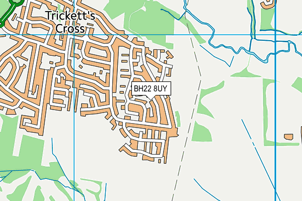 BH22 8UY map - OS VectorMap District (Ordnance Survey)