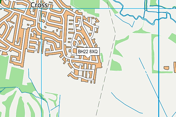 BH22 8XQ map - OS VectorMap District (Ordnance Survey)
