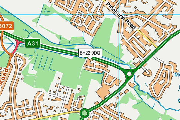 BH22 9DQ map - OS VectorMap District (Ordnance Survey)