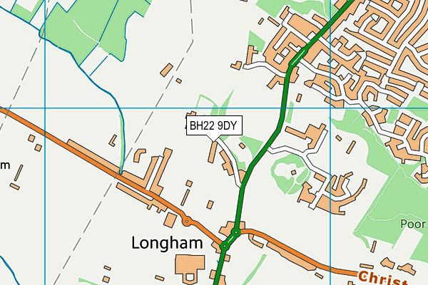 BH22 9DY map - OS VectorMap District (Ordnance Survey)