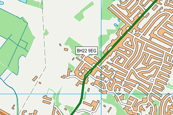 BH22 9EG map - OS VectorMap District (Ordnance Survey)