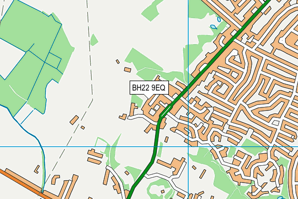 BH22 9EQ map - OS VectorMap District (Ordnance Survey)