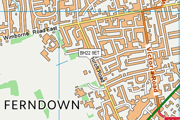 BH22 9ET map - OS VectorMap District (Ordnance Survey)