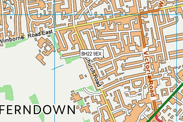 BH22 9EX map - OS VectorMap District (Ordnance Survey)