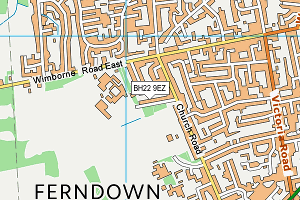 BH22 9EZ map - OS VectorMap District (Ordnance Survey)