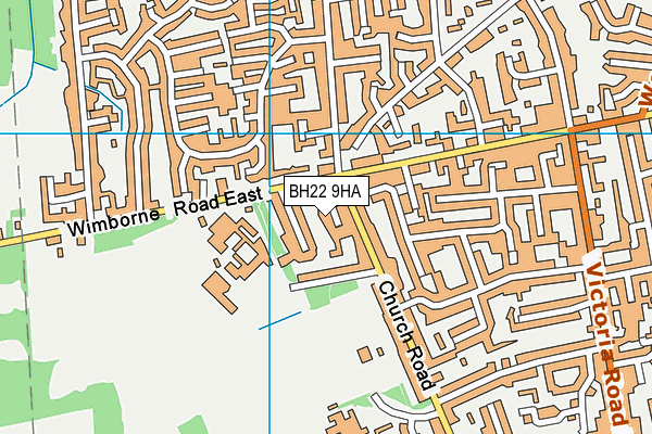 BH22 9HA map - OS VectorMap District (Ordnance Survey)