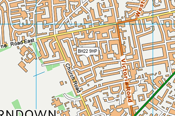 BH22 9HP map - OS VectorMap District (Ordnance Survey)
