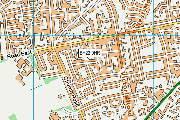 BH22 9HR map - OS VectorMap District (Ordnance Survey)