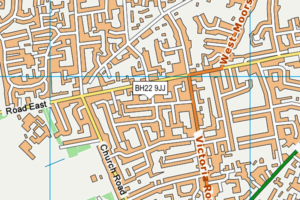 BH22 9JJ map - OS VectorMap District (Ordnance Survey)