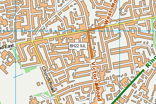 BH22 9JL map - OS VectorMap District (Ordnance Survey)