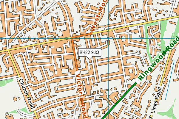 BH22 9JQ map - OS VectorMap District (Ordnance Survey)