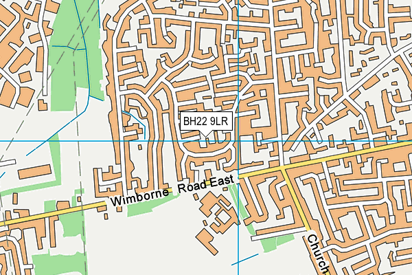 BH22 9LR map - OS VectorMap District (Ordnance Survey)