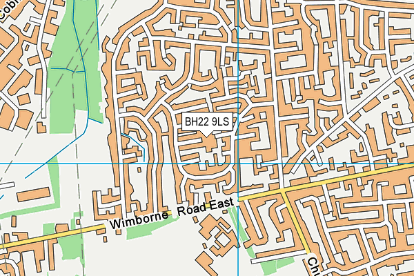 BH22 9LS map - OS VectorMap District (Ordnance Survey)