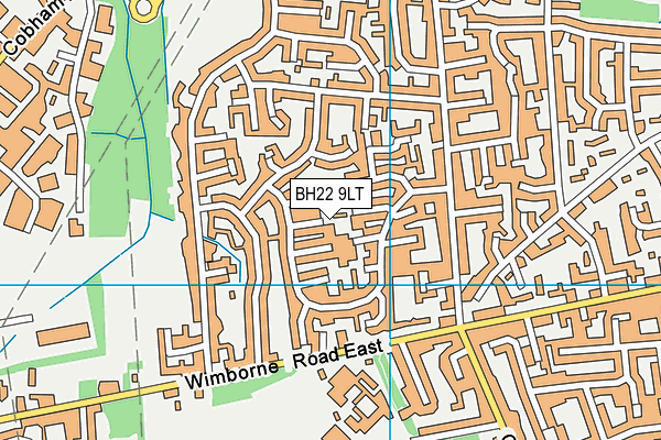 BH22 9LT map - OS VectorMap District (Ordnance Survey)