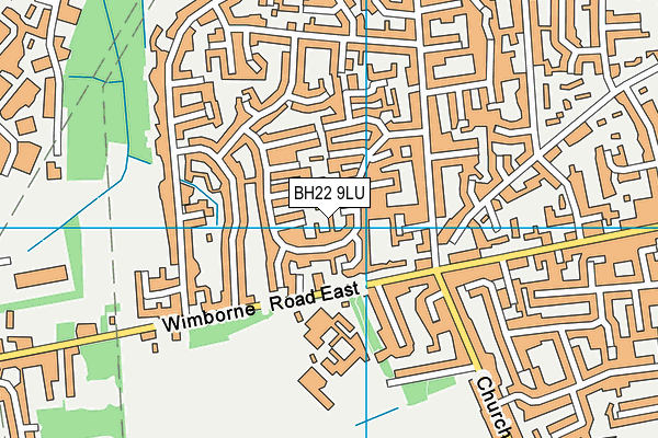BH22 9LU map - OS VectorMap District (Ordnance Survey)