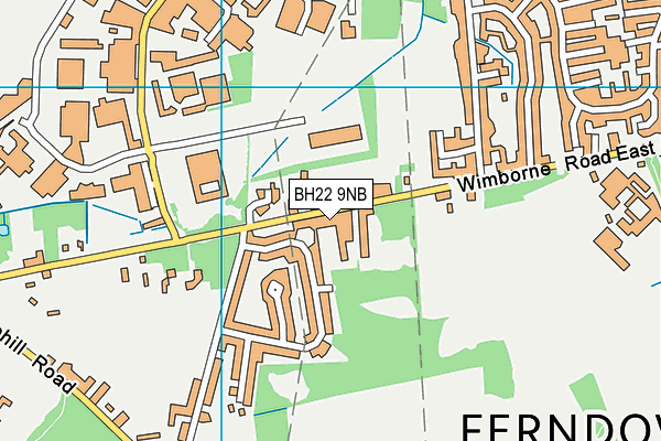BH22 9NB map - OS VectorMap District (Ordnance Survey)