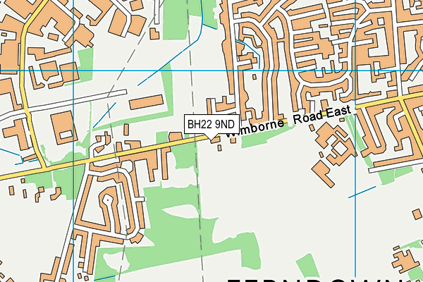 BH22 9ND map - OS VectorMap District (Ordnance Survey)