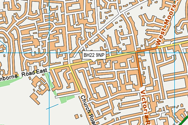 BH22 9NP map - OS VectorMap District (Ordnance Survey)