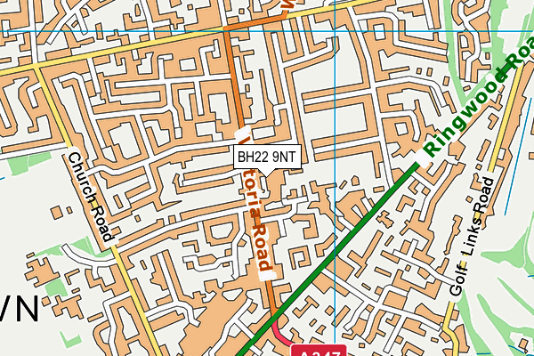 BH22 9NT map - OS VectorMap District (Ordnance Survey)