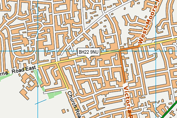 BH22 9NU map - OS VectorMap District (Ordnance Survey)