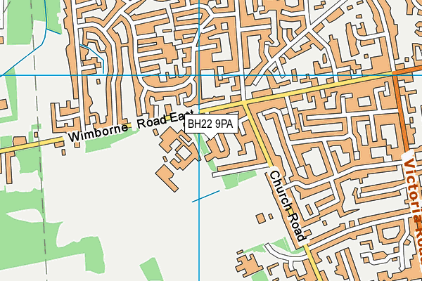 BH22 9PA map - OS VectorMap District (Ordnance Survey)