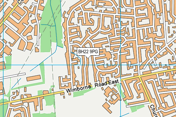 BH22 9PG map - OS VectorMap District (Ordnance Survey)