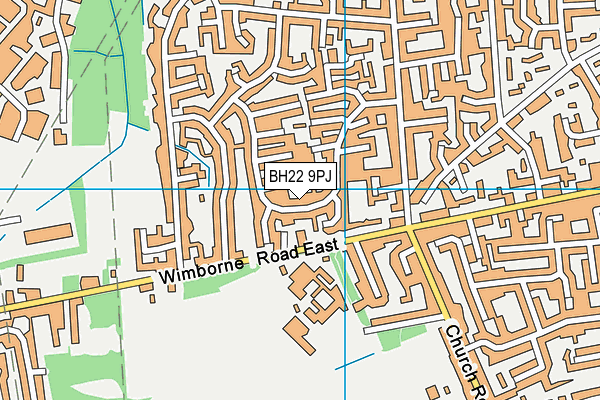 BH22 9PJ map - OS VectorMap District (Ordnance Survey)