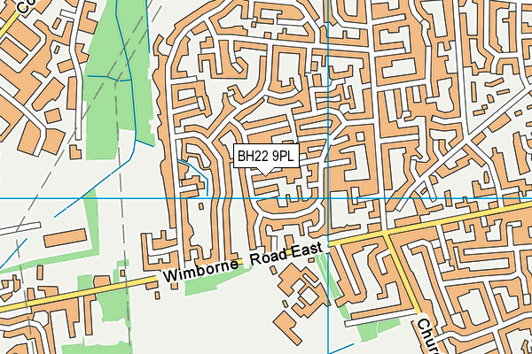 BH22 9PL map - OS VectorMap District (Ordnance Survey)