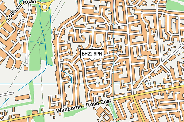 BH22 9PN map - OS VectorMap District (Ordnance Survey)