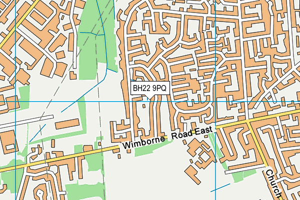 BH22 9PQ map - OS VectorMap District (Ordnance Survey)