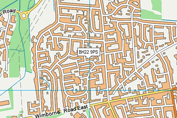 BH22 9PS map - OS VectorMap District (Ordnance Survey)