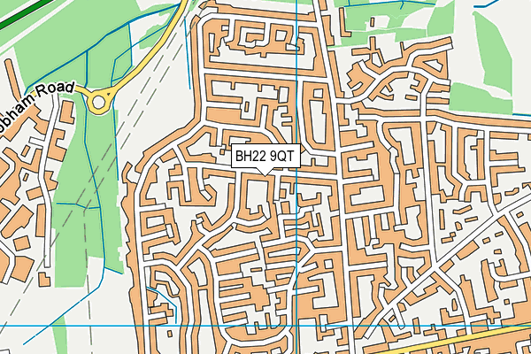 BH22 9QT map - OS VectorMap District (Ordnance Survey)