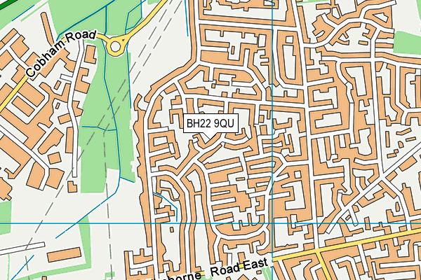 BH22 9QU map - OS VectorMap District (Ordnance Survey)