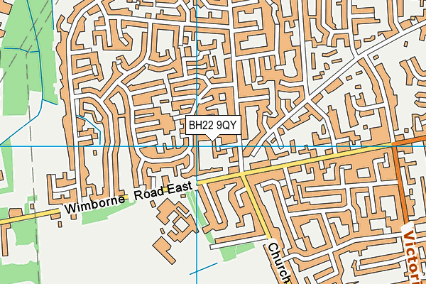 BH22 9QY map - OS VectorMap District (Ordnance Survey)