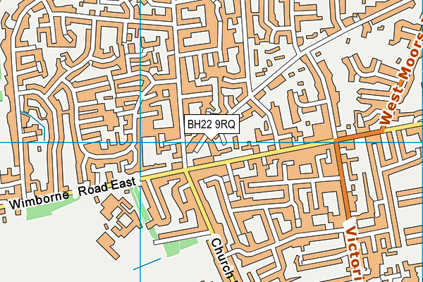 BH22 9RQ map - OS VectorMap District (Ordnance Survey)