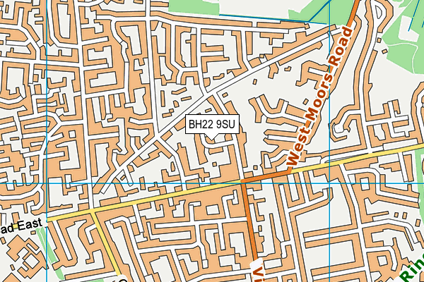 BH22 9SU map - OS VectorMap District (Ordnance Survey)