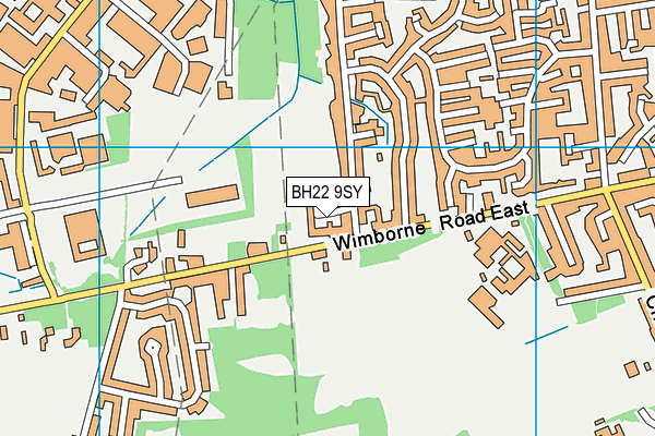 BH22 9SY map - OS VectorMap District (Ordnance Survey)