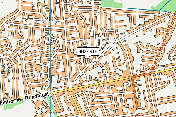 BH22 9TB map - OS VectorMap District (Ordnance Survey)