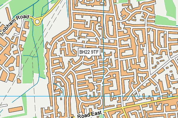 BH22 9TF map - OS VectorMap District (Ordnance Survey)